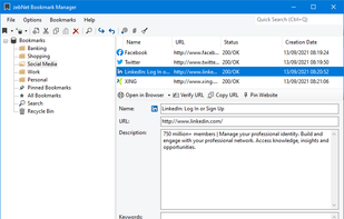 zebNet Bookmark Manager screenshot 1