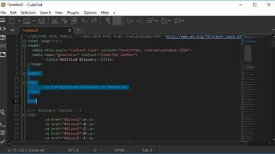 Dark theme, Minimap