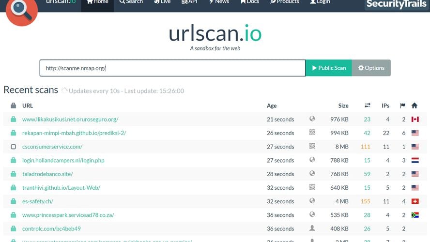 URLscan.io: Urlscan.io Is A Free Service To Scan And Analyse Websites ...