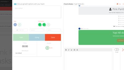 Discuss and add notes to each task, assign, snooze, schedule and set priorties