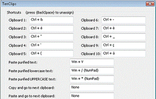 TenClips Settings Panel
