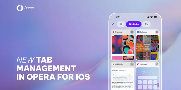 Opera One for iOS adds tab management, group tabs, and quick Aria AI access image