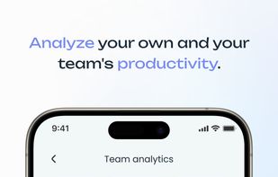 Analyze your own and your team's productivity. 