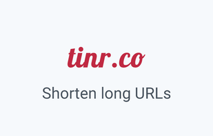 Shorten long URLs with tinr.co
