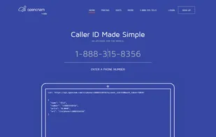 OpenCNAM screenshot 1