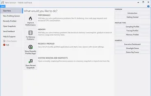 JustTrace Start Screen