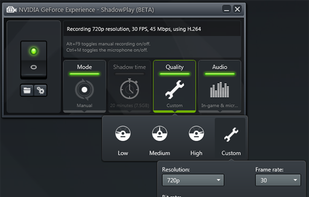 Nvidia ShadowPlay screenshot 1
