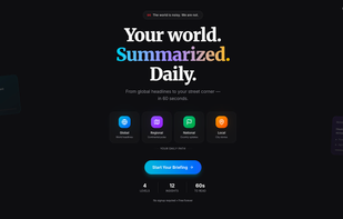 Landing page.