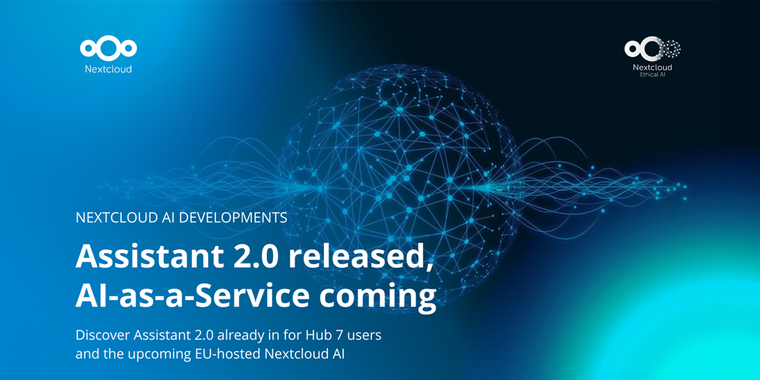 Nextcloud releases Assistant 2.0 and announces ‘AI as a service’ features image