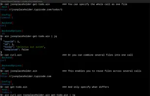 Screenshot displaying that ain can combine over several files