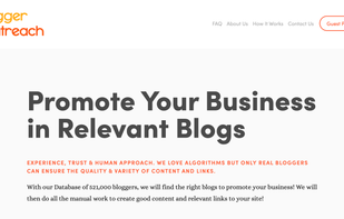 Blogger Outreach Services screenshot 1