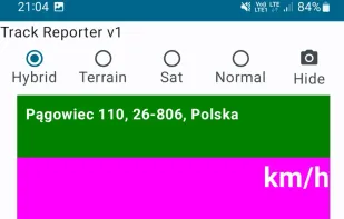 Speed monitor - full screen