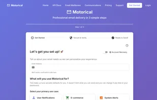 Onboarding page