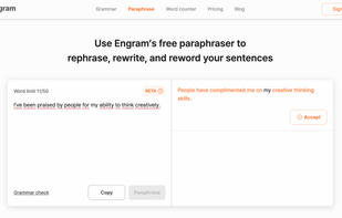 Enter text into the paraphraser to elevate your vocabulary and add variety to your sentences.