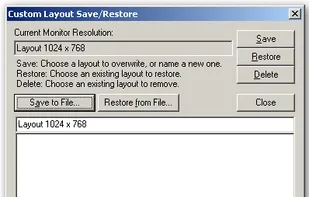Custom Layout Save Restore
