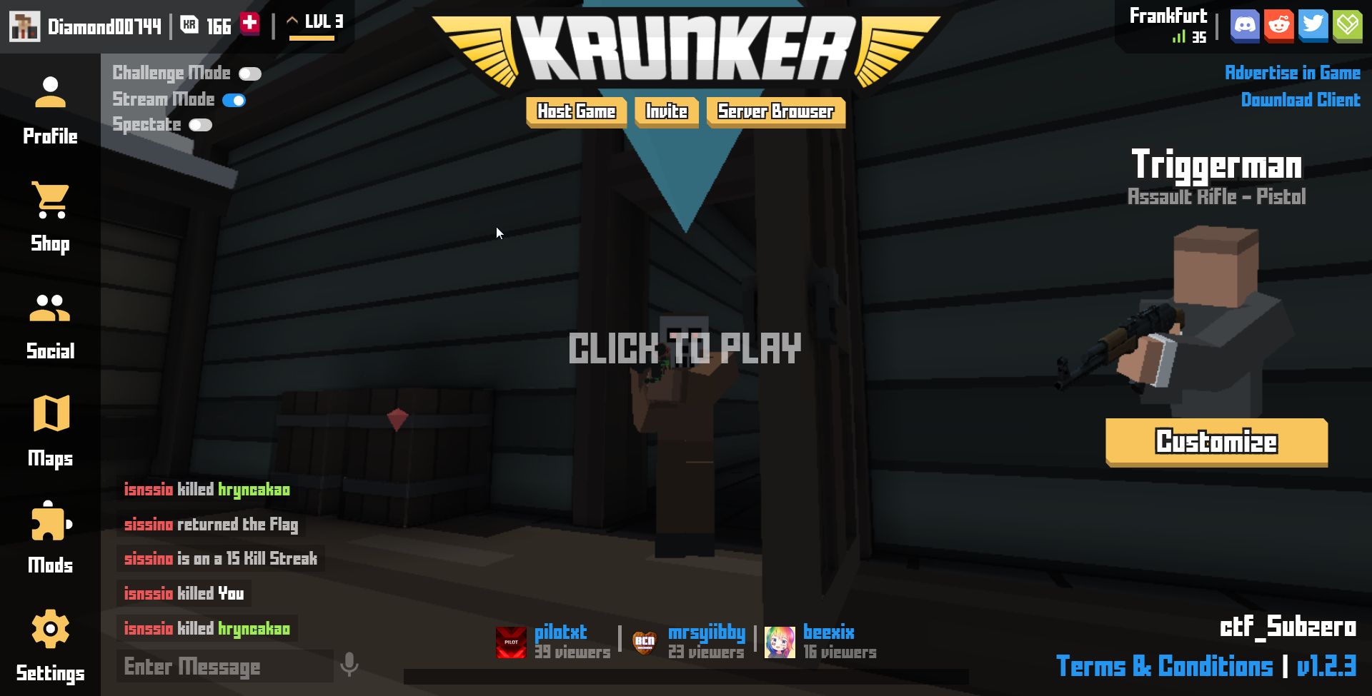 krunker, Software