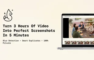 Clean interface for quick video processing