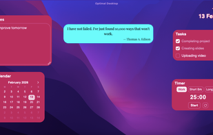 Optimal Desktop full view