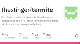 Termite VTE-based terminal discontinued, dev recommends migrating to Alacritty image