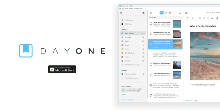  Journaling app Day One launches stable Windows version after three-week beta period image