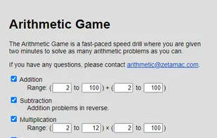 The Arithmetic Game screenshot 1