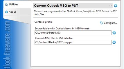 Convert Outlook MSG to PST screenshot 1