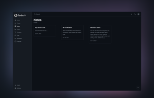 Notes view on desktop.