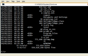 cmd.exe in console emulator
