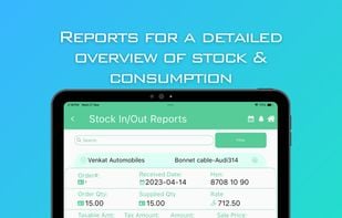 ipad- Stock in & out reports

