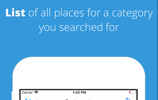 List view of the search result generated based on user selection.