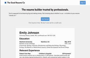 The Good Resume Co screenshot 1