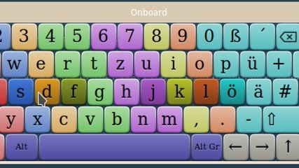 Onboard on-screen keyboard screenshot 1