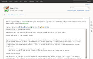 DokuWiki screenshot 1