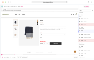 Monitor the actual user's moves to really understand the user.
