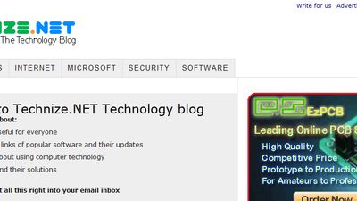 The hompage of Technize.net