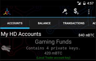 Mycelium Bitcoin Wallet screenshot 2