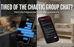 Replace messy texts with structured handover views for shared parenting.