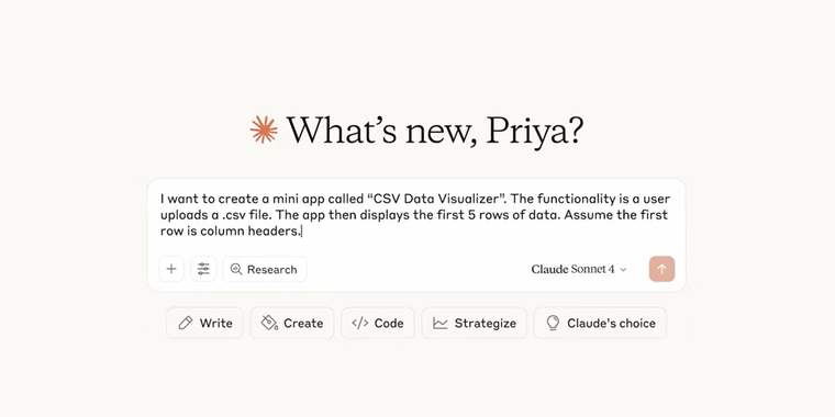 Claude Artifacts update: upload PDFs, images and code
