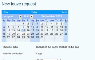 Leave request form