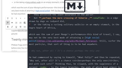 For those who don't care about document themes and usually use Markdown language, (Un)colored allows you to open & save Markdown documents with a WYSIWYG editor, not with a 2 panels text/preview editor like we usually see it.