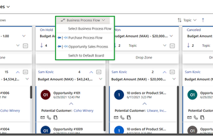 kanban view for Dynamics 365 CRM