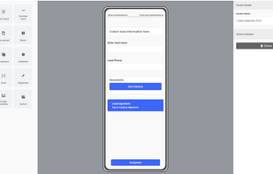Choose from the many available components to configure every Screen as per your need.