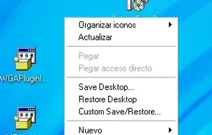 Desktop's context menu