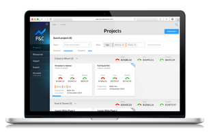 Get a summary of your whole portfolio or just a specific client. Easily filter, sort, and group your projects. From the project list view, you can identify if a project needs attention. Check the financial metrics performance from the gauges, see how far the project has progressed and dive in if it’s heading over budget and coming to its end.