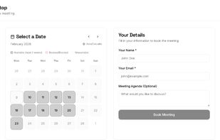 Public calender for meetings