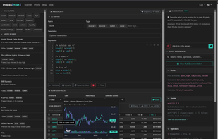 Scanner interface with hover chart.