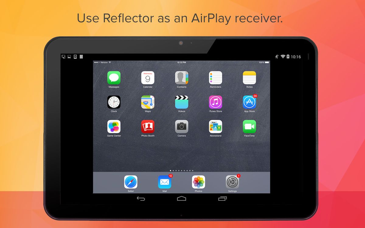 reflector 2 ios shows not apps or icons