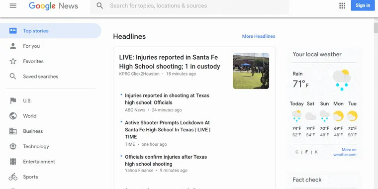 Updated Google News layout launched