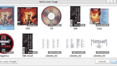 Disk cover dialog