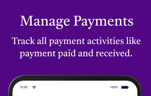 Record and track payment paid and received.